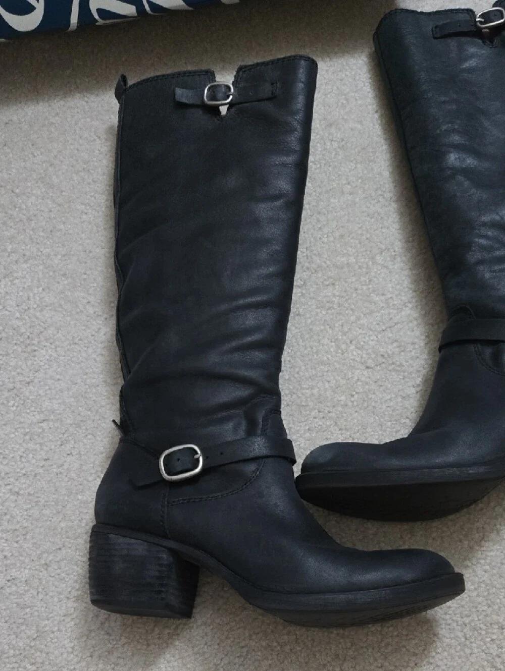 Lucky Brand Black Over-the-Knee Leather Boots